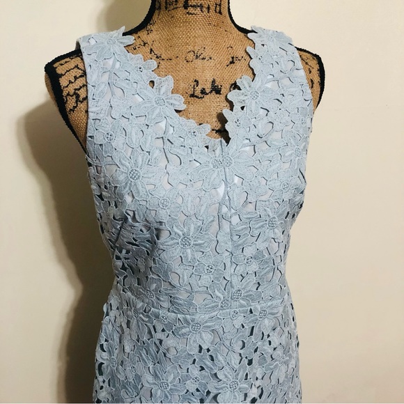 LOFT Dress Light Blue Size 6P - Picture 5 of 11